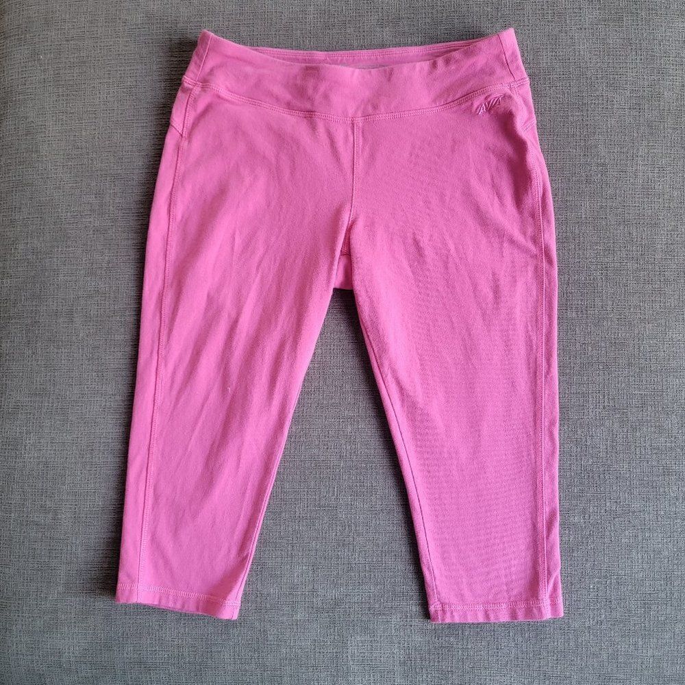 Avia Women's Pink Soft Stretch Sports Yoga Skinny Capri Length Legging S…
